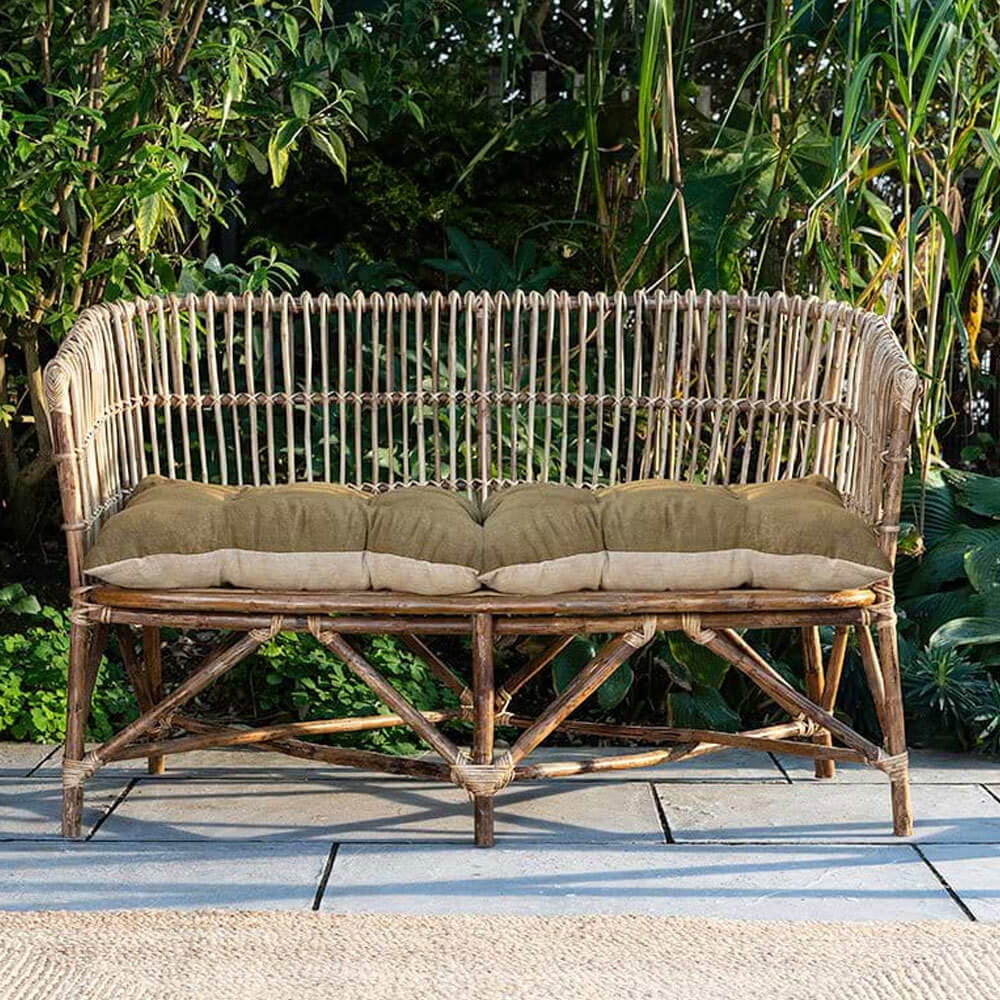 Nkuku One Size Natural Nesari Rattan Sofa